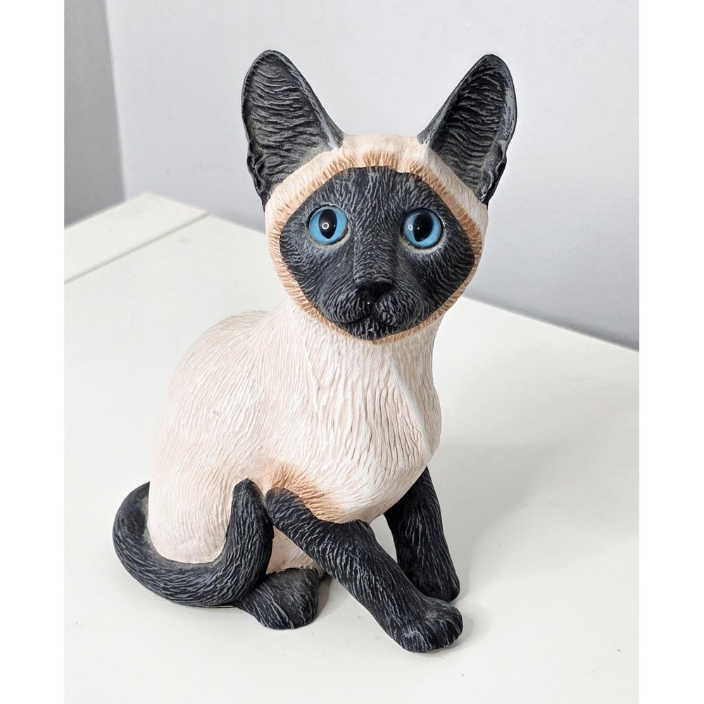 Vintage 1983 Harvey Knox Kingdom Siamese Cat Figurine-House of Global Art Japan